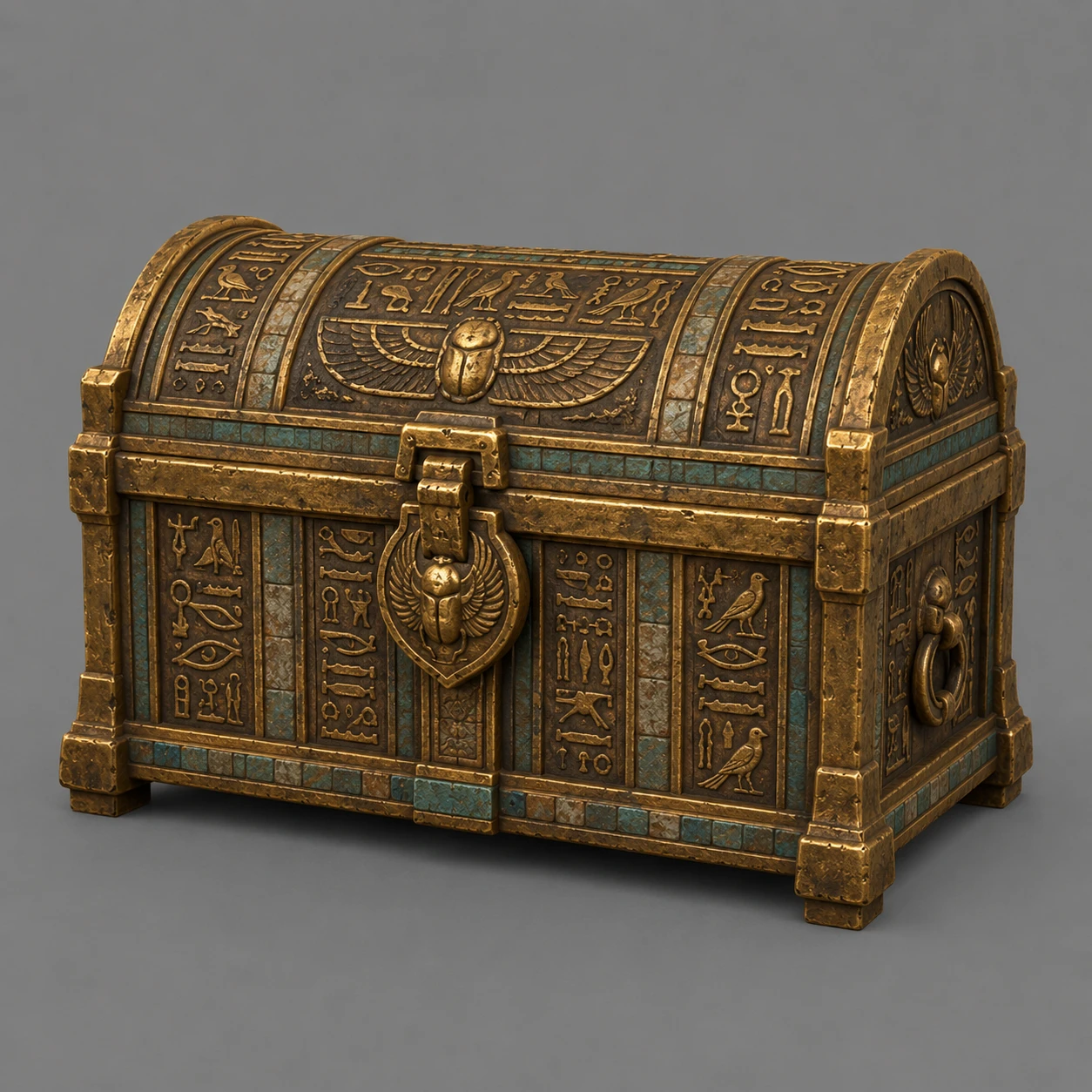 Hieroglyphic Chest, Egyptian Tomb Relics